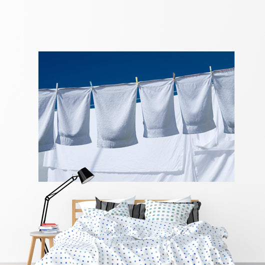 Towels on a Laundry Line Wall Decal