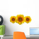 Three Sunflower Wall Decal
