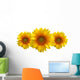 Three Sunflower Wall Decal