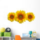 Three Sunflower Wall Decal