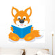Fox Cub Reading Book Wall Decal