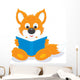 Fox Cub Reading Book Wall Decal