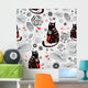 Texture Cat Lovers Wall Decal