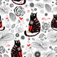 Texture Cat Lovers Wall Decal