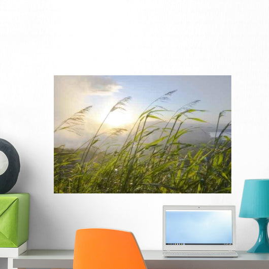 Blades Grass Blowing Wind Wall Decal