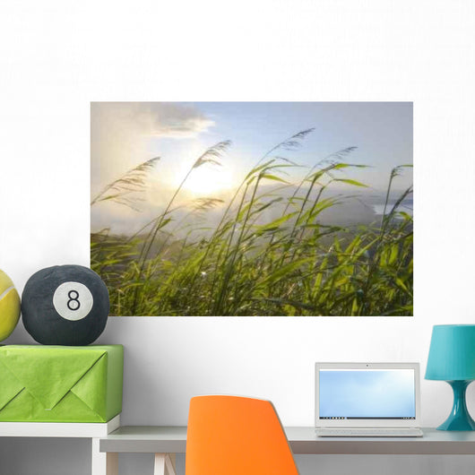 Blades Grass Blowing Wind Wall Decal
