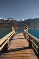 Alps Lake Pier Vertical Wall Decal