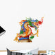 Chinese Dragon White Wall Decal