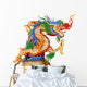 Chinese Dragon White Wall Decal