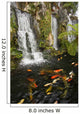 Koi Fish Pond Waterfalls - Vertical Wall Decal