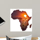 African Wildlife Map Wall Decal