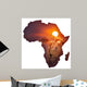 African Wildlife Map Wall Decal