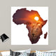 African Wildlife Map Wall Decal