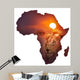 African Wildlife Map Wall Decal