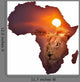 African Wildlife Map Wall Decal