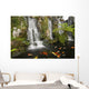 Koi Fish Pond Waterfalls - Horizontal Wall Decal