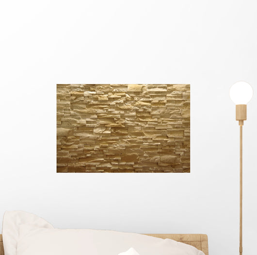 Jagged Stone Brick Wall - Wall Decal