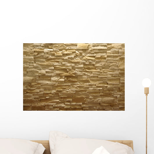 Jagged Stone Brick Wall - Wall Decal