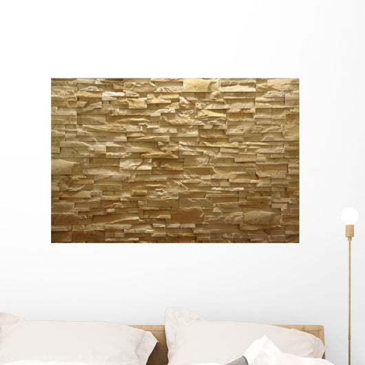 Jagged Stone Brick Wall - Wall Decal