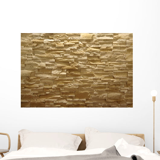 Jagged Stone Brick Wall - Wall Decal