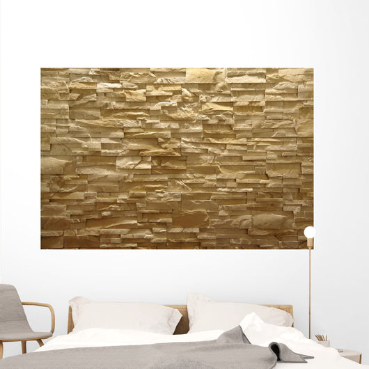 Jagged Stone Brick Wall - Wall Decal