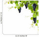 Collage Vine Leaves And Grapes Wall Decal