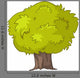 Bushy Green Tree Illustration Wall Decal