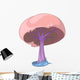 Pink Cap Tree Illustration Wall Decal