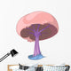 Pink Cap Tree Illustration Wall Decal