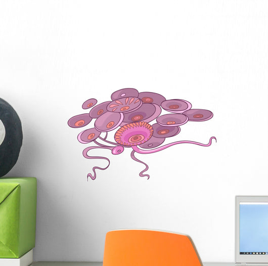 Cartoon Pink Alga Wall Decal