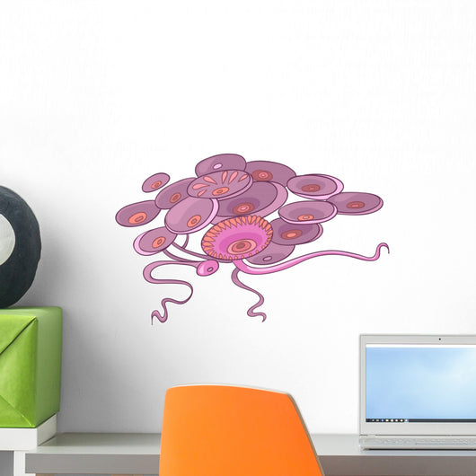 Cartoon Pink Alga Wall Decal