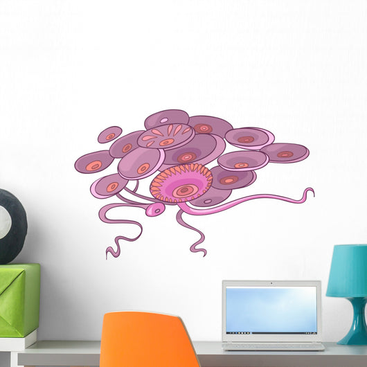 Cartoon Pink Alga Wall Decal