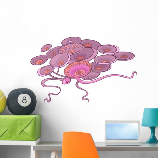 Cartoon Pink Alga Wall Decal