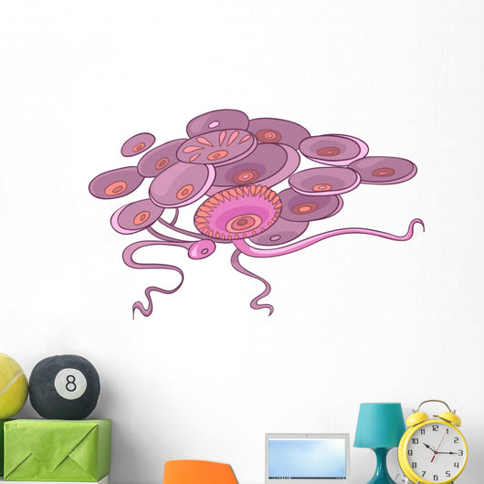 Cartoon Pink Alga Wall Decal