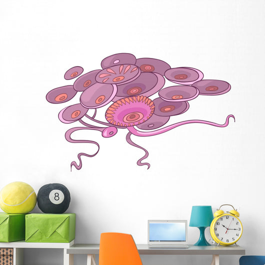 Cartoon Pink Alga Wall Decal