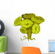 Cartoon Green Flower Alga Wall Decal