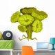 Cartoon Green Flower Alga Wall Decal