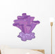 Cartoon Purple Ridge Alga Wall Decal