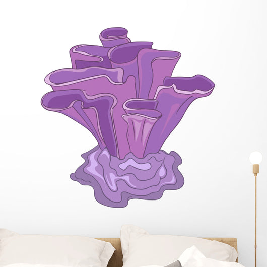 Cartoon Purple Ridge Alga Wall Decal