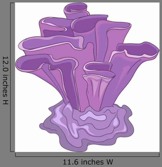 Cartoon Purple Ridge Alga Wall Decal