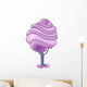 Purple Swirl Tree Illustration Wall Decal