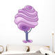 Purple Swirl Tree Illustration Wall Decal