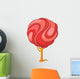 Pink Swirl Tree Illustration Wall Decal