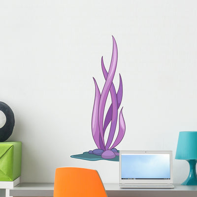 Purple Alga Wall Decal shown on a wall