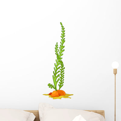 Green Alga Wall Decal shown on a wall