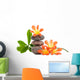 Zen Stones With Flowers Wall Decal