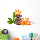 Zen Stones With Flowers Wall Decal