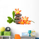 Zen Stones With Flowers Wall Decal