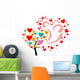 Vector Colorful Heart Tree Wall Decal