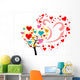 Vector Colorful Heart Tree Wall Decal